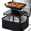 HOTLOGIC Mini Heated Lunch Box- Portable Electric Food Warmer for Men and Women - Great for Work, Office, and Construction - Cook, Reheat, and Eat on the Go - 120V - Black-0