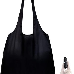 Nanobag Ultra Lightweight Foldable Tote Grocery Bag Standard Black-0