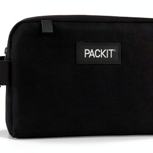 PackIt Freezable Snack Box, Black, Built with EcoFreeze Technology, Collapsible, Reusable, Zip Closure with Buckle Handle, Perfect All Ages and Fresh Snacks on the go-0